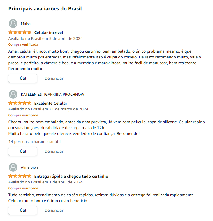 Avaliações - Smartphone Xiaomi Redmi Note 13