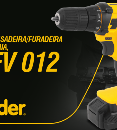Parafusadeira/furadeira a bateria, carregador bivolt, PFV 012 VONDER 12 V